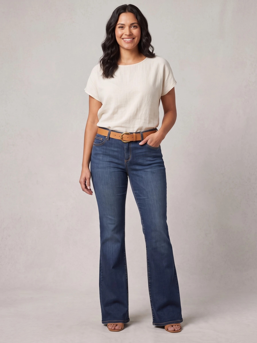 Kut from the Kloth Dark Wash Denim Baby Bootcut Jeans Womens 16 medium rise